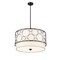 Z-Lite Kendall 4 Light Pendant, Matte Black & White 197-24MB - alternate 5